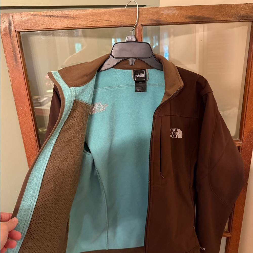 The North Face Women’s Brown Apex Softshell Jacket Teal Interior Size Medium - Picture 6 of 8
